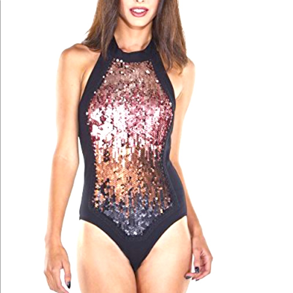iHeartRaves - Cascade Sequin Bodysuit